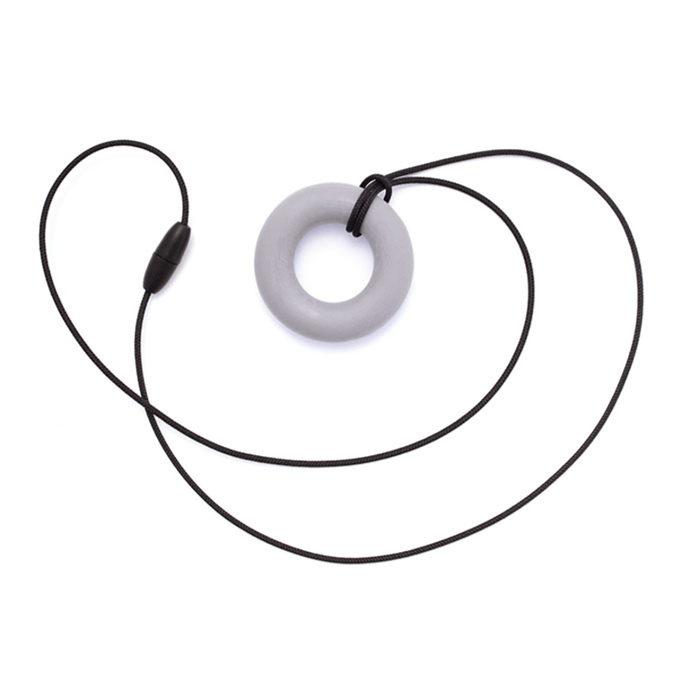 Chew Necklace, Ring - Standard, Light Grey
