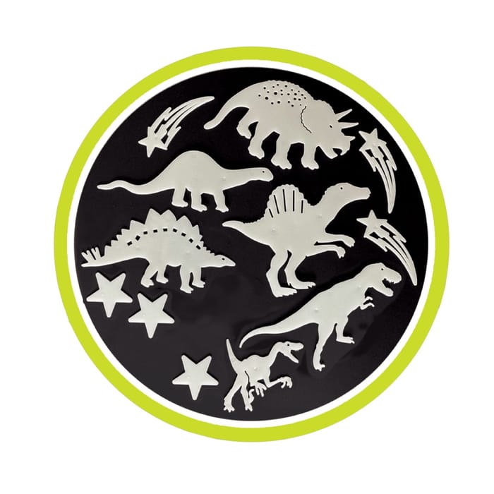 Glow in the Dark - Dinosaurs and Stars, 12 pcs