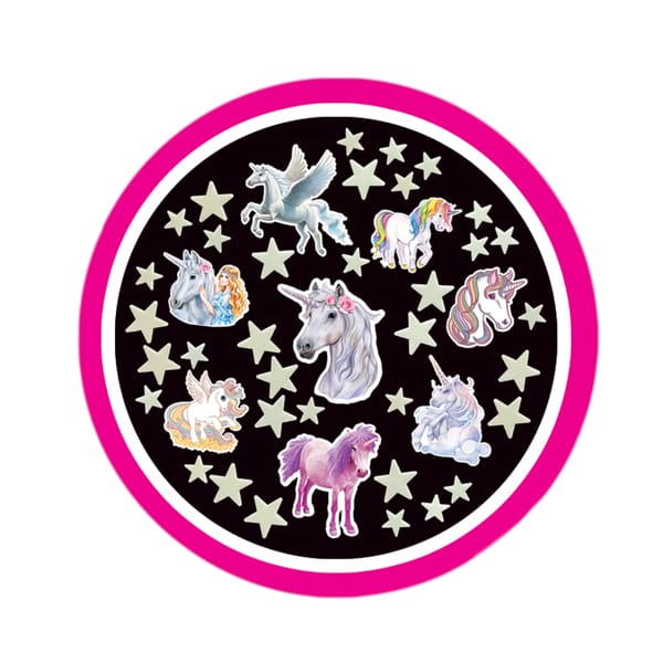 Glow in the Dark - Unicorns and Stars, 43 pcs