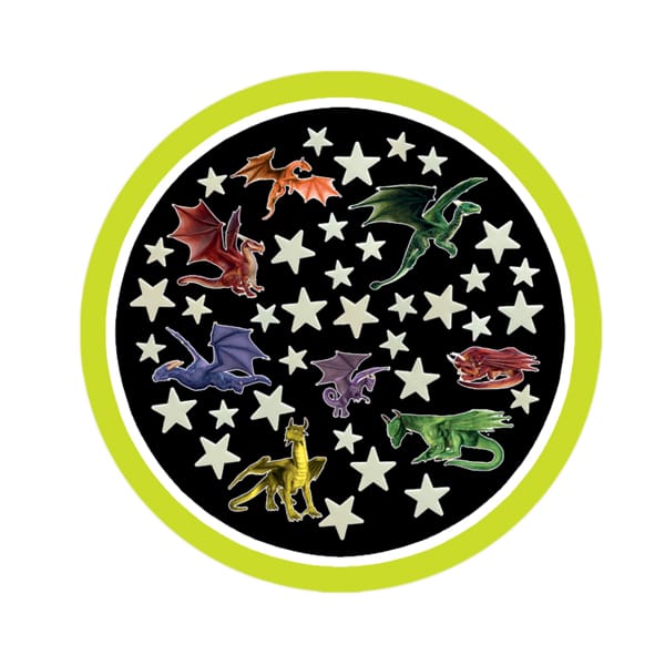 Glow in the Dark - Dragons and Stars, 43 pcs