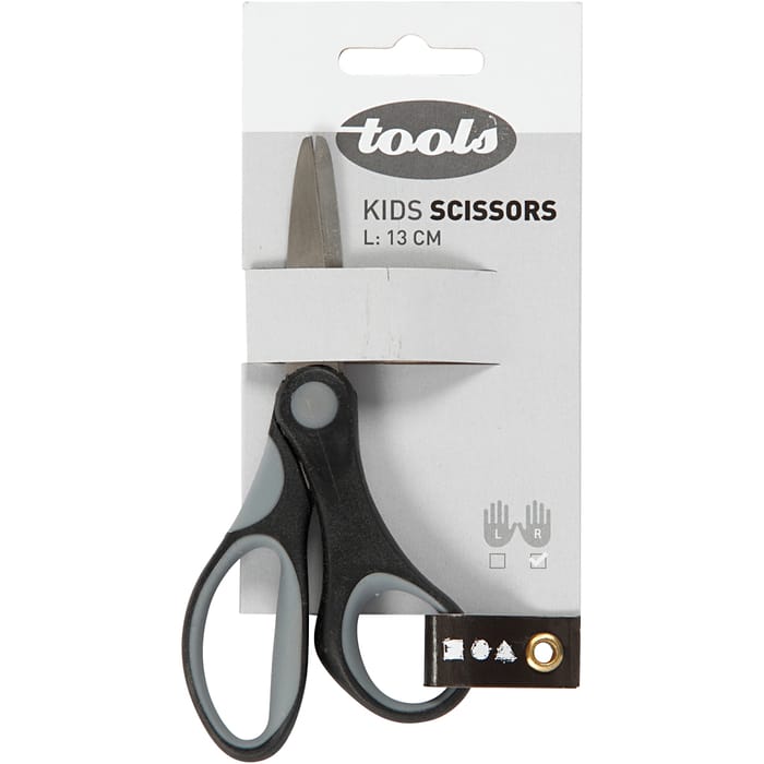 Kids' Soft-Grip Scissors L:13 cm - Right Handed