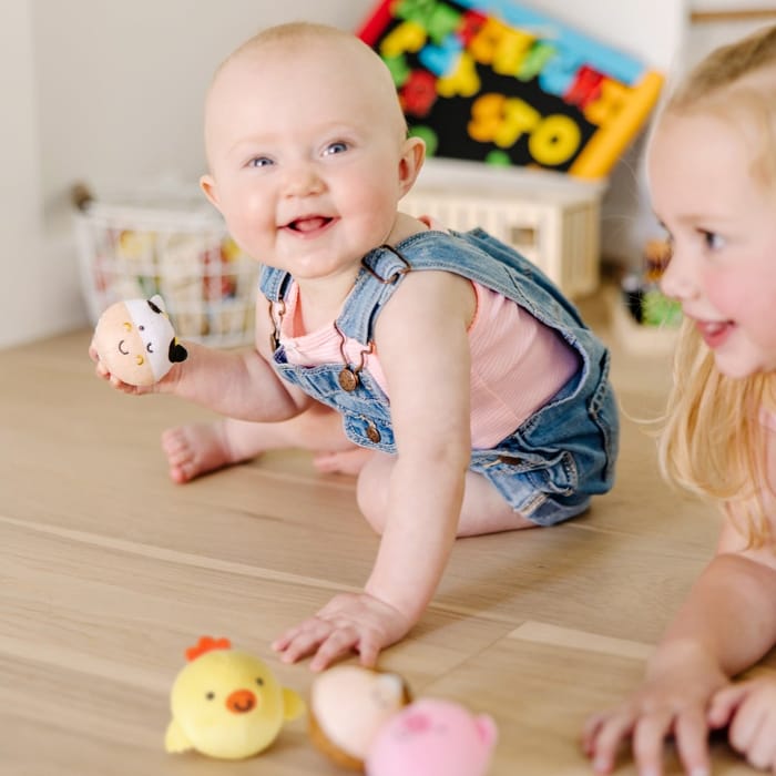 Rollables Baby Balls - Farm Friends, 4 pcs