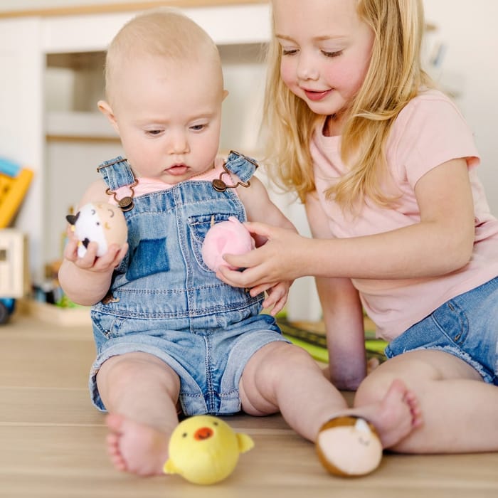 Rollables Baby Balls - Farm Friends, 4 pcs