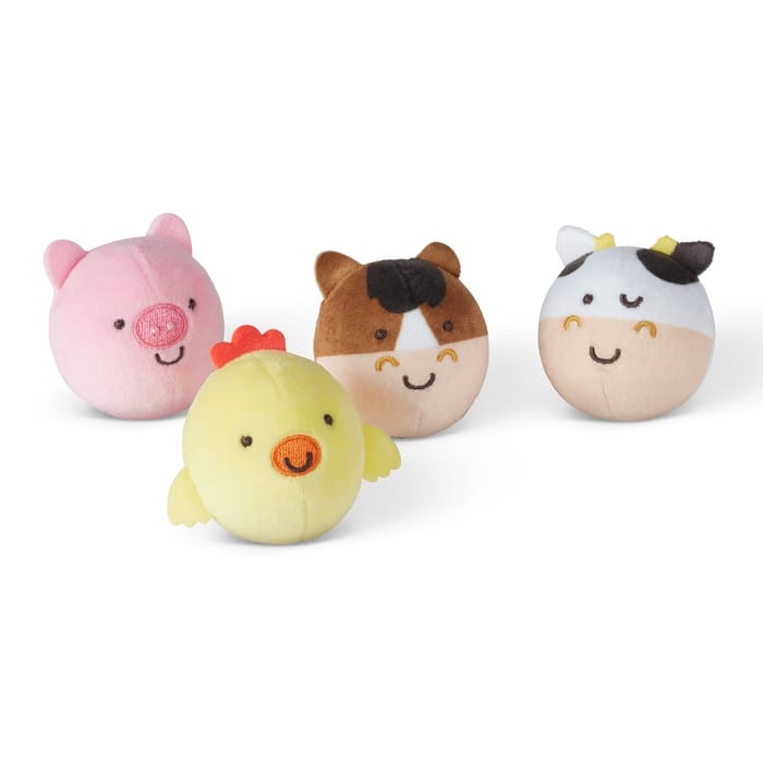 Rollables Baby Balls - Farm Friends, 4 pcs
