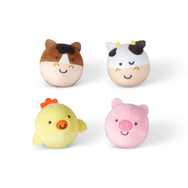 Rollables Baby Balls - Farm Friends, 4 pcs