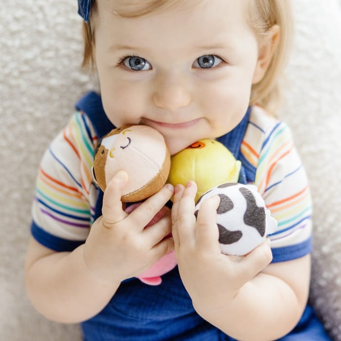 Rollables Baby Balls - Farm Friends, 4 pcs