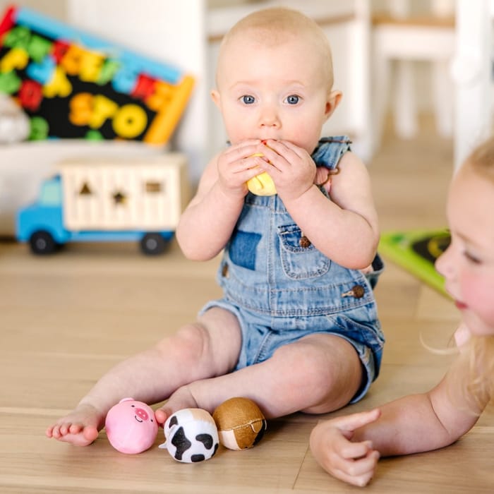 Rollables Baby Balls - Farm Friends, 4 pcs