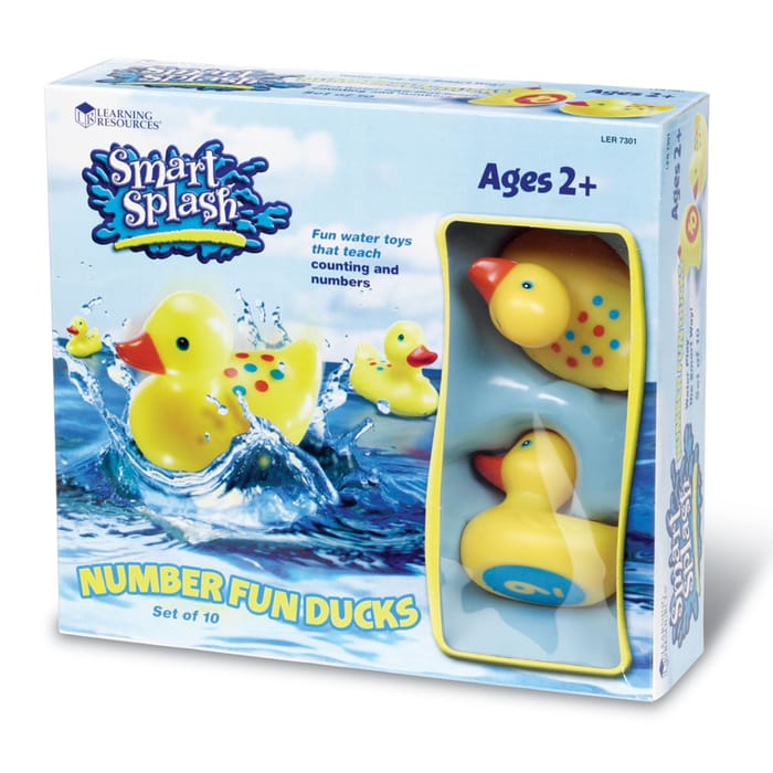 Number Fun Ducks Bath Toys, 10 pcs