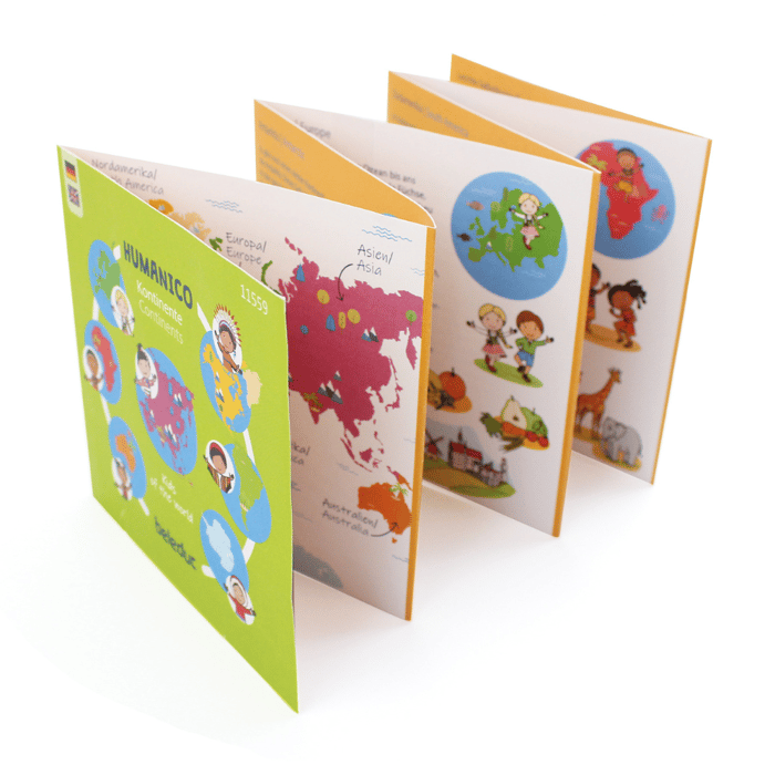 Puzzles in Box - Continents, 5 pcs