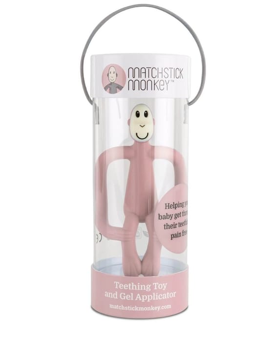 Matchstick Monkey Teething Toy - Dusty Pink