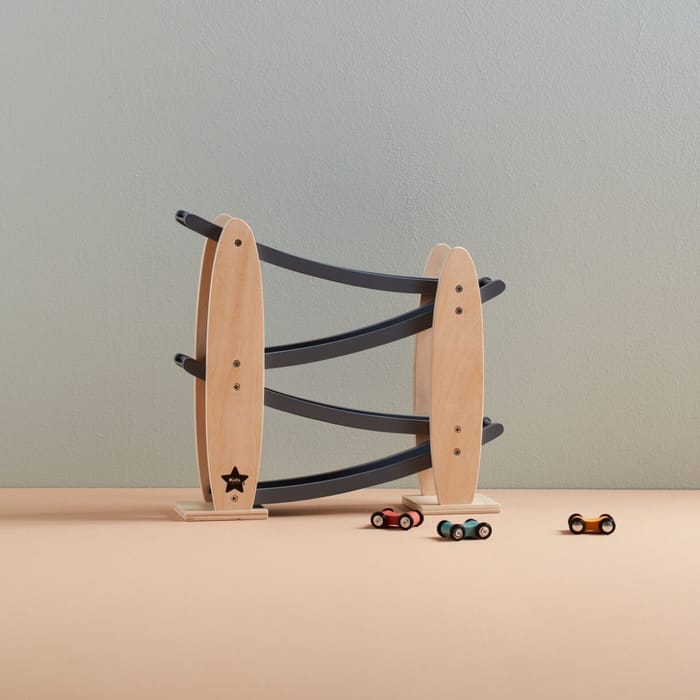 Wooden Car Ramp Toy - Grey