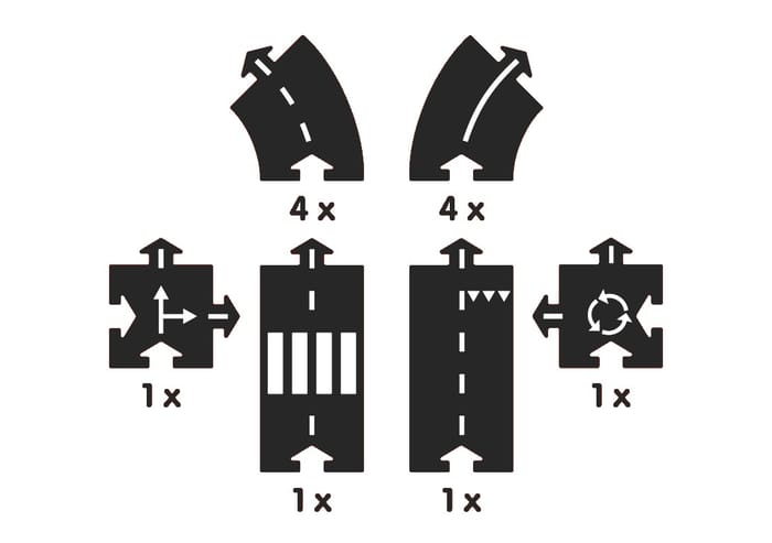 Car Track - Ring Road, 12 pcs