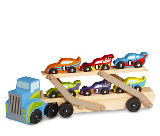 Mega Race Car Carrier with 6 Race Cars