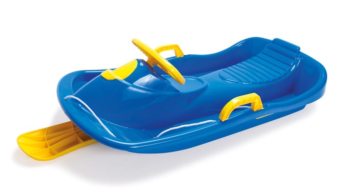 Snow Sled w. Steering & Brakes (assorted colours)