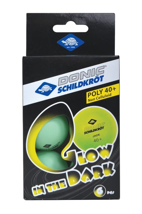 Ping Pong Balls Poly 40+ Ø4 cm - Glow, 6 pcs