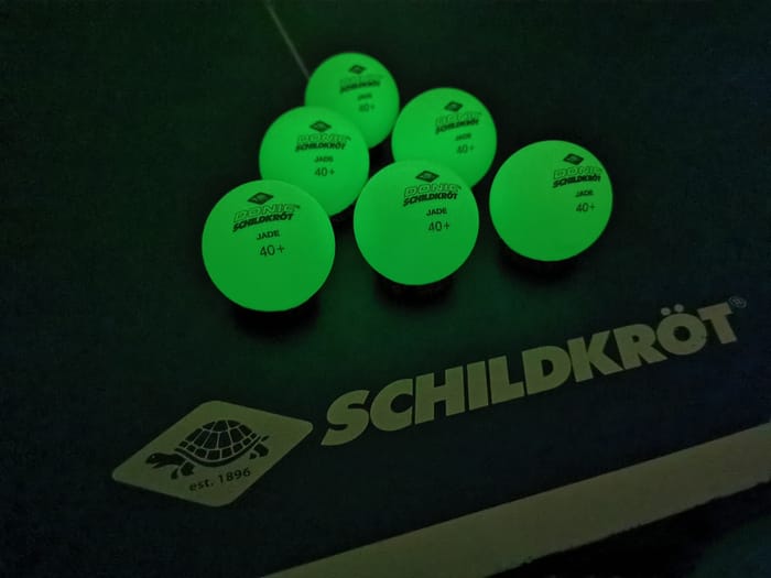 Ping Pong Balls Poly 40+ Ø4 cm - Glow, 6 pcs