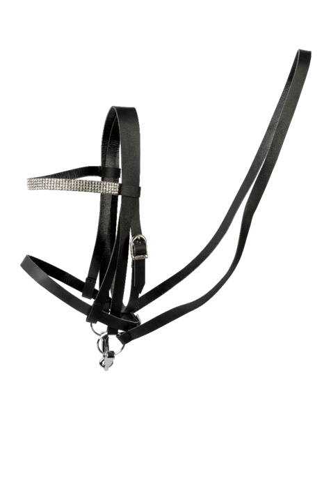 Cheval Roi Accs - Bridle, Black/Silver Rhinestones