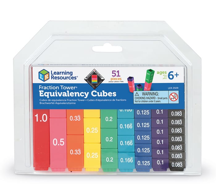 Fraction Tower Equivalency Cubes