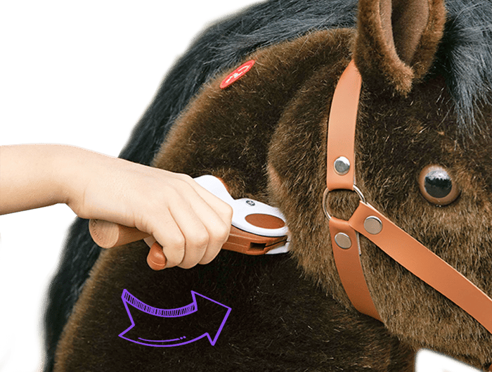 Ride-On Horse - Dark Brown w. White Blaze, Medium