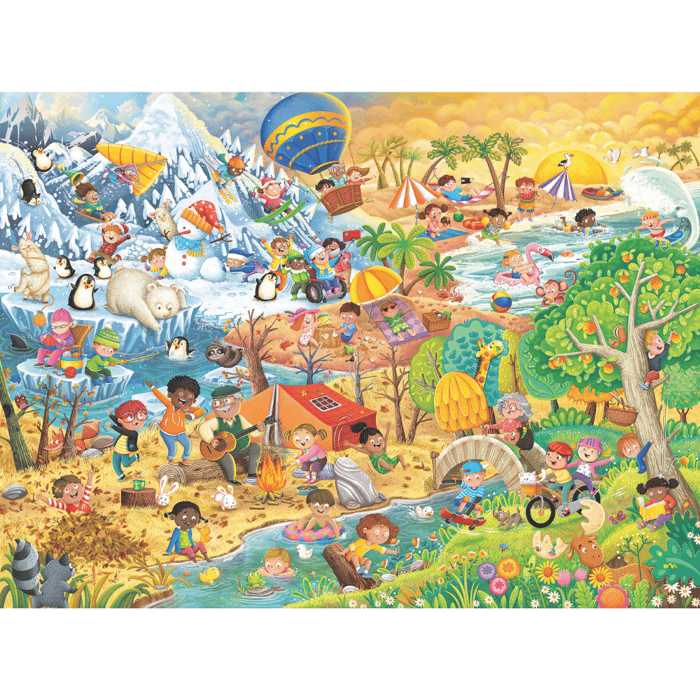 Floor Puzzle with 100 pcs - Four Seasons