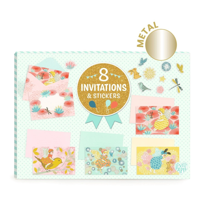 Birthday Invitations - Fairies, 8 pcs
