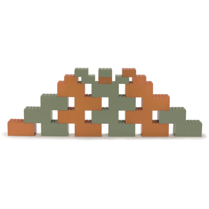 Large Building Blocks - Orange/Green, 26 pcs