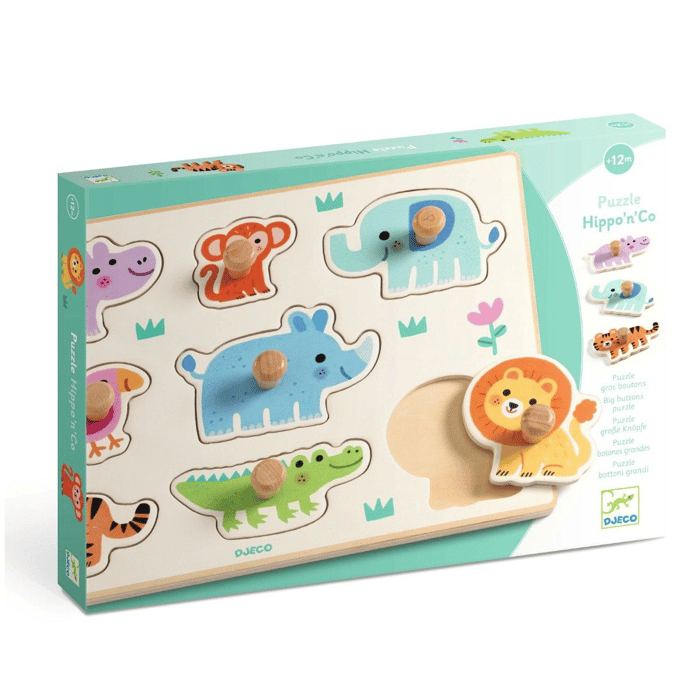 Knob Puzzle - Wild Animals