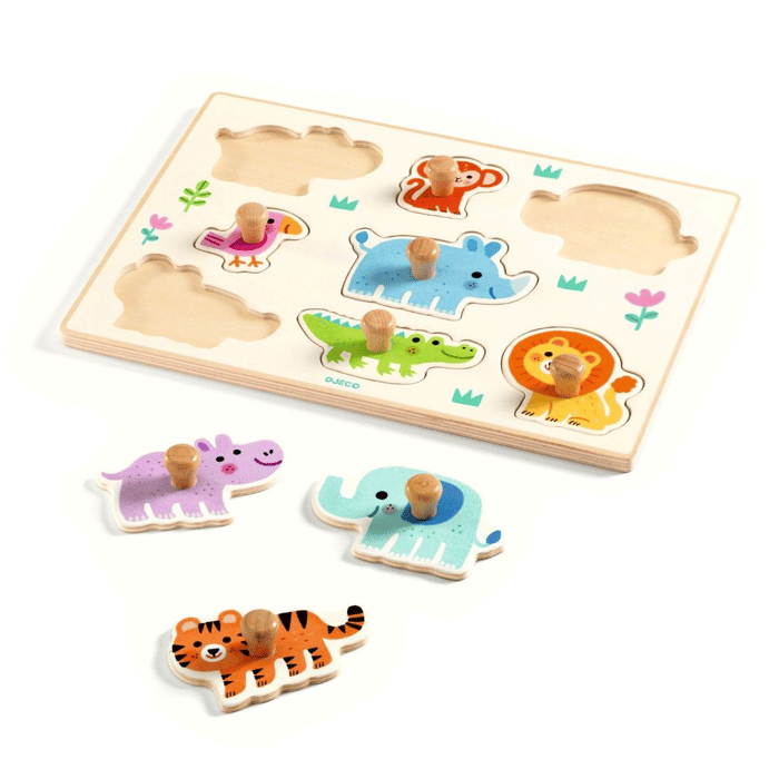 Knob Puzzle - Wild Animals