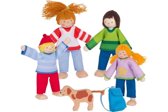 Dollhouse Accs. - Doll Family incl. Dog