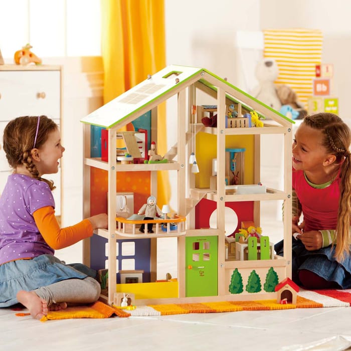 Dollhouse incl. Furniture for 4 Rooms