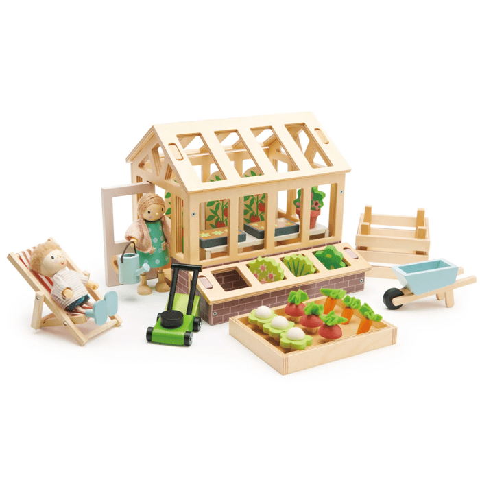 Dollhouse Accessories - Greenhouse and Garden Set