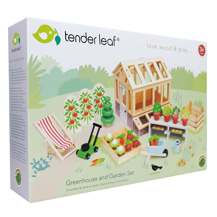 Dollhouse Accessories - Greenhouse and Garden Set