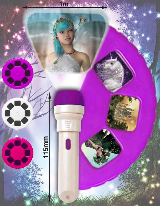 Torch Projector with Slides - Fairies and Unicorns