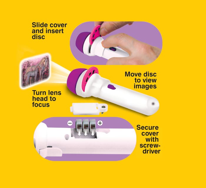 Torch Projector with Slides - Fairies and Unicorns