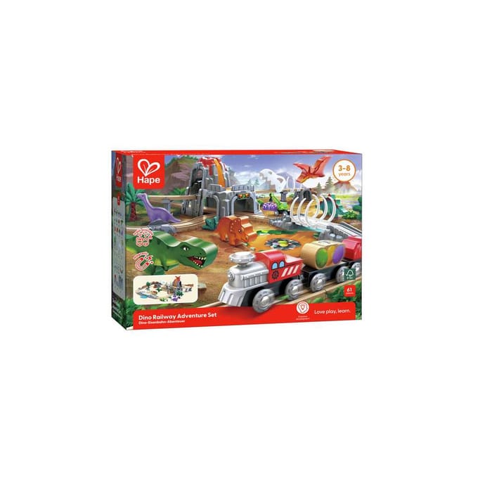 Train Track Set - Dino Railway Adventure, 61 pcs