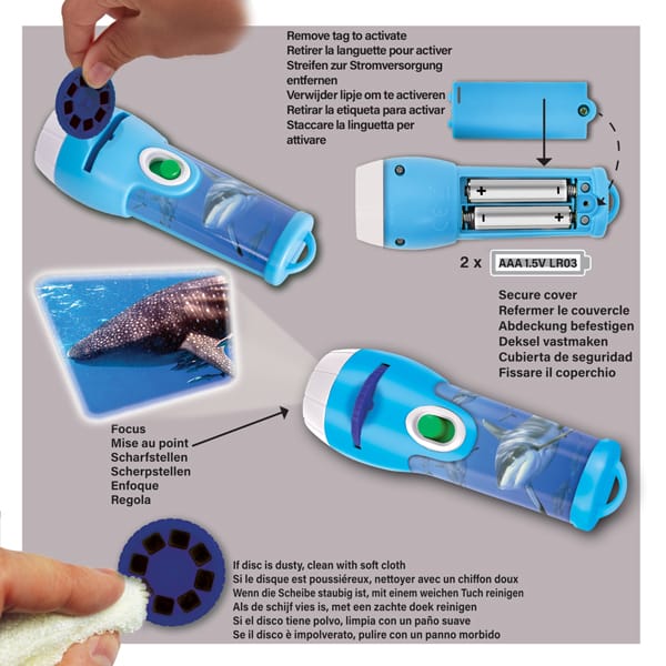 Torch Projector with Slides - Sharks