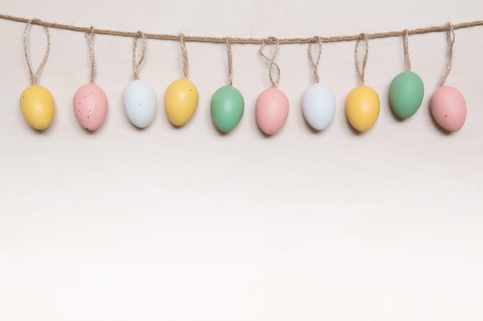 Paper Mache Easter Eggs, 6 pcs
