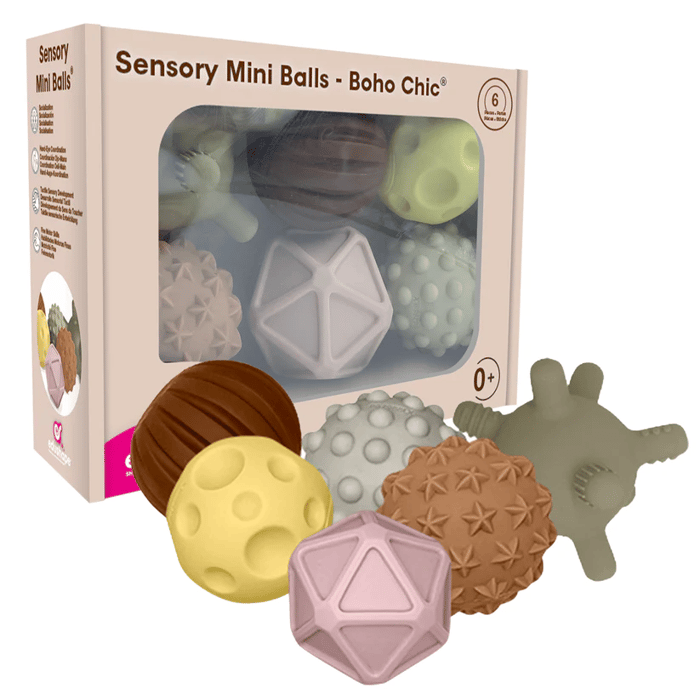 Sensory Mini Balls - Boho Chic, 6 pcs