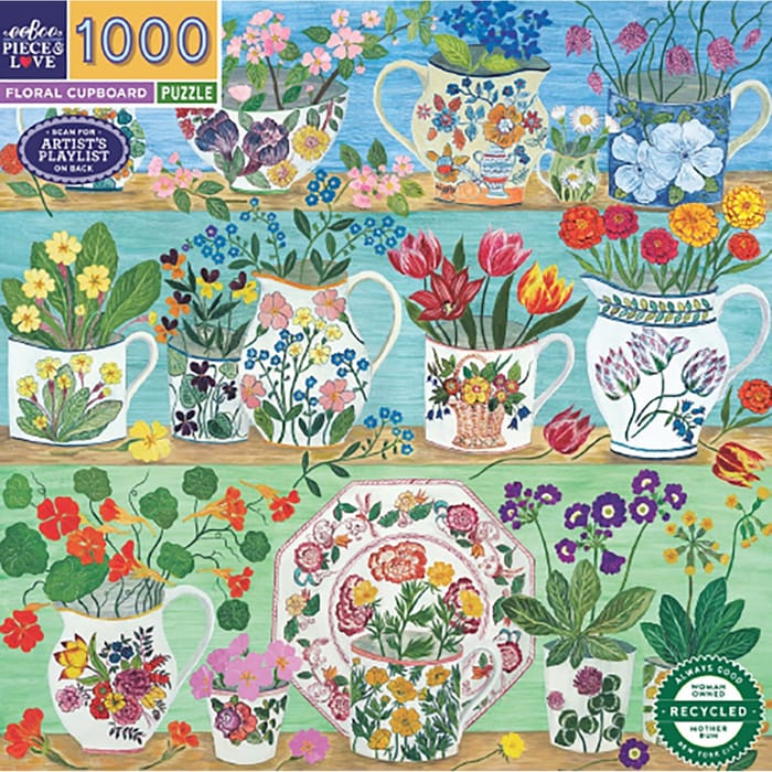 Puzzle with 1,000 pcs - Floral Cupboard
