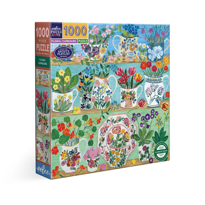 Puzzle with 1,000 pcs - Floral Cupboard