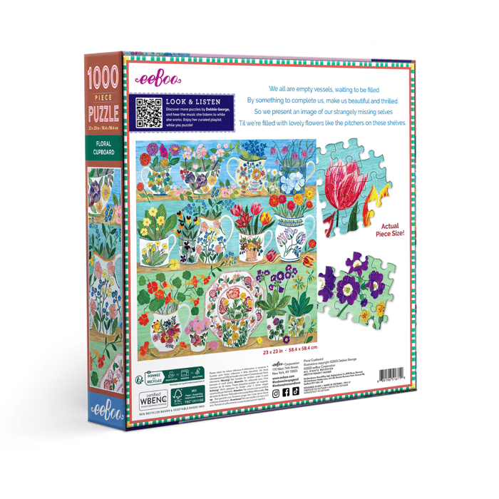 Puzzle with 1,000 pcs - Floral Cupboard