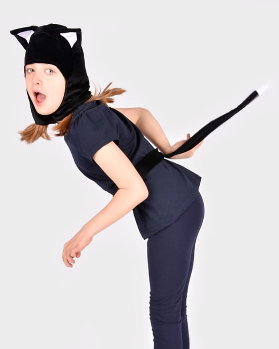 Cat Costume - Hood with Tail, size 3-5 years