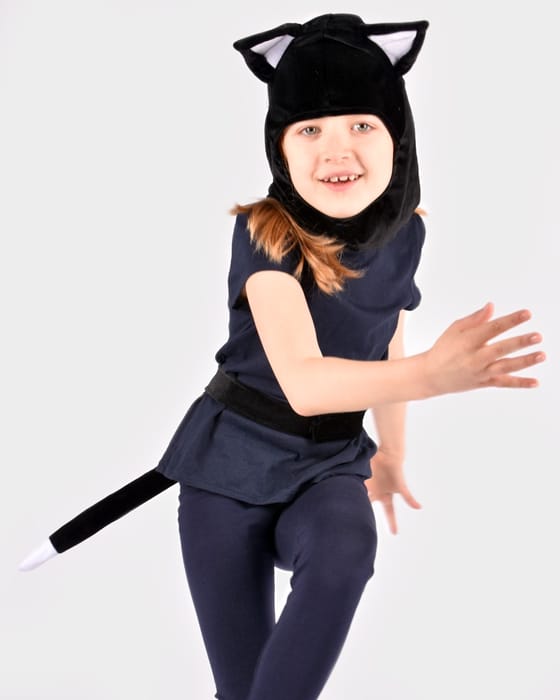Cat Costume - Hood with Tail, size 3-5 years