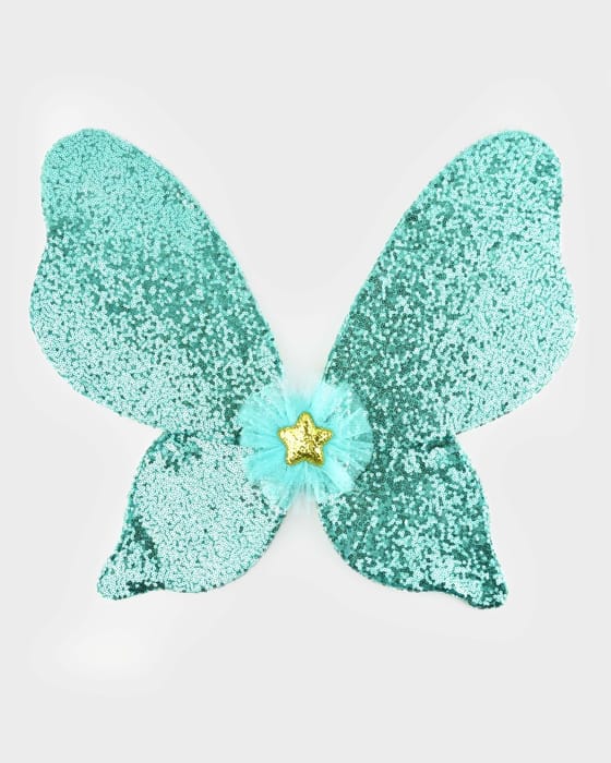 Set of Wings with Sequins - Mint Green