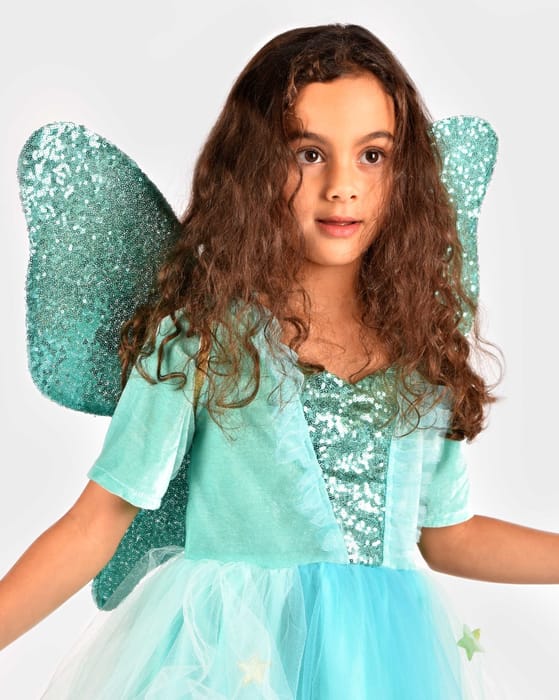 Set of Wings with Sequins - Mint Green