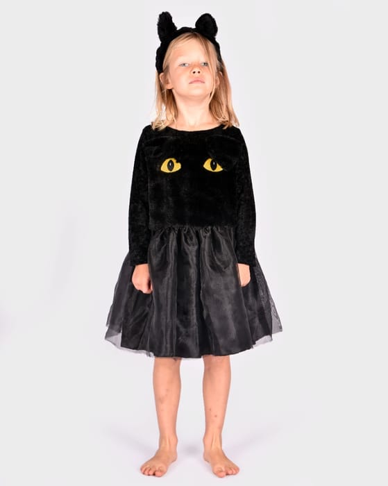 Cat Dress with Ears, size 4-6 years