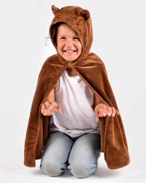 Bear Costume Cape, size 3-8 years