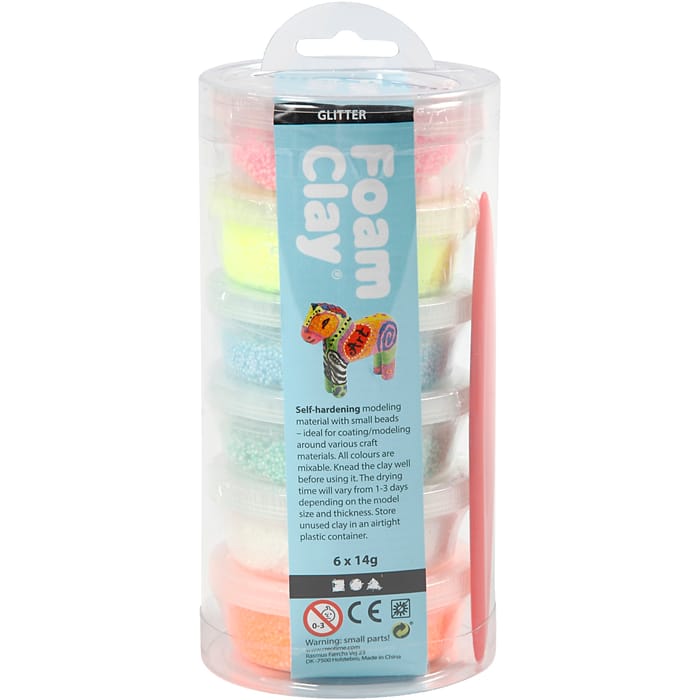 Foam Clay 6x14 gr - Glitter