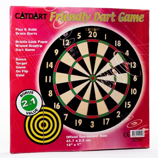 Dart Board incl. Darts - Reversible