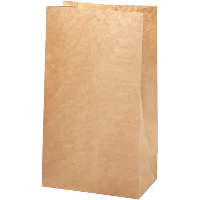 Gift Bag 15x27 cm - Brown, 100 pcs